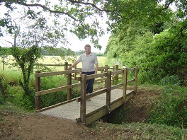 Timber pedestrian bridge