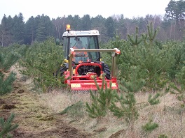 Inter crop row mulching